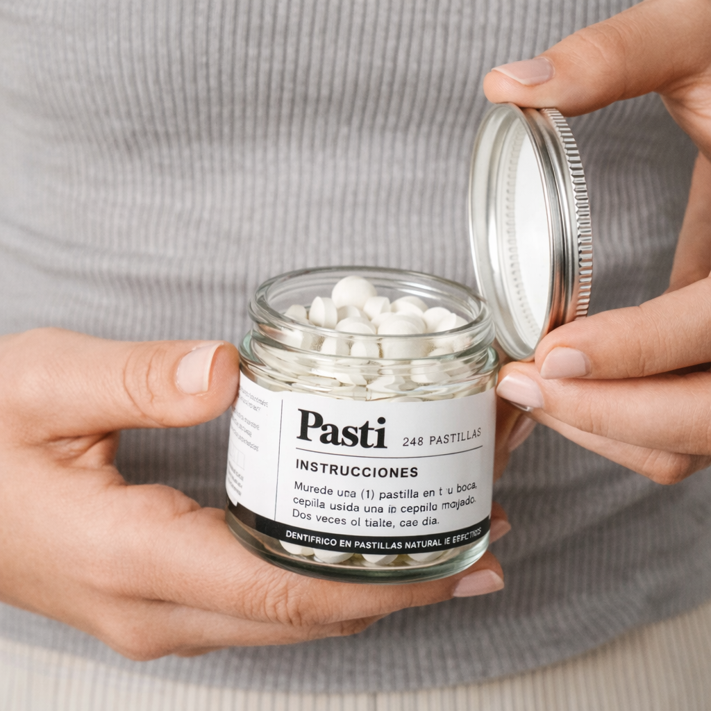 Pastillas de dentífrico sin flúor