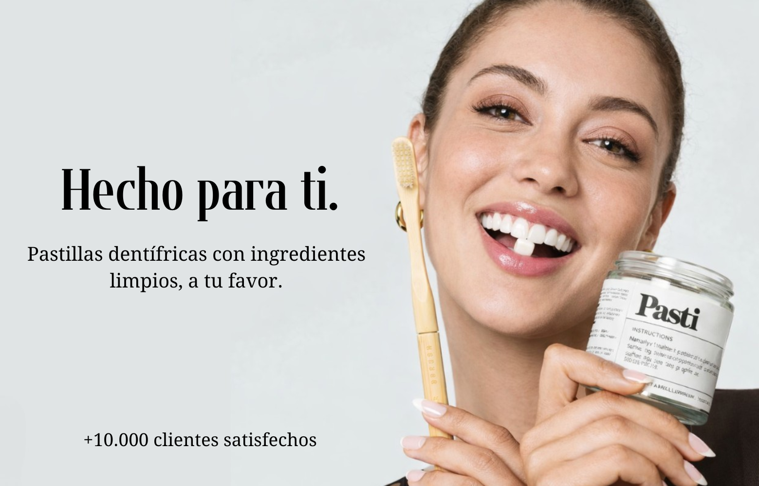 Pastillas de dentífrico sin flúor