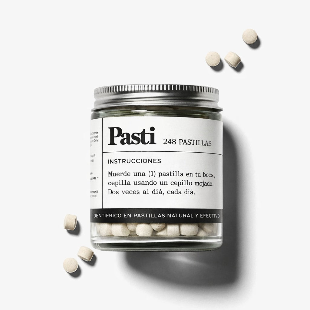 Pastillas de dentífrico sin flúor